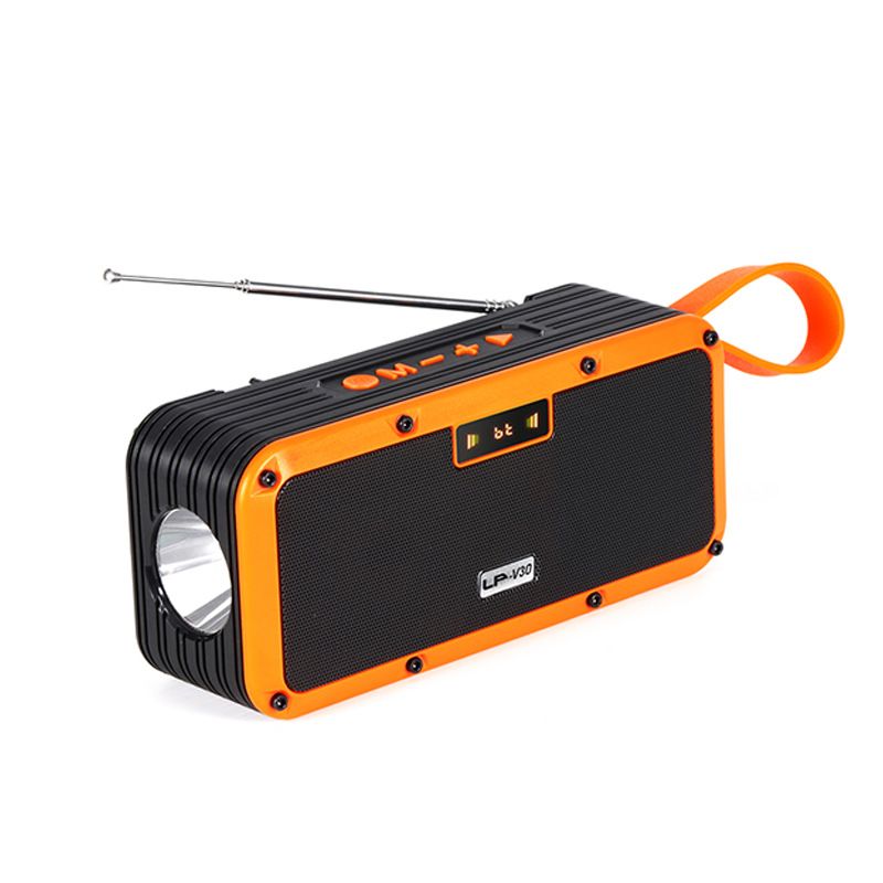 Noul difuzor solar Bluetooth LP-V30, radio și lanternă pentru exterior, sistem audio convenabil_voghion.com
