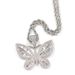 Women's Jewelry - Hip Hop Style Butterfly Pendant Necklace With Cubic Zirconia, 18-24 Inch Twisted & Cuban Chain Options In Silver, Gold, Pink_voghion.com