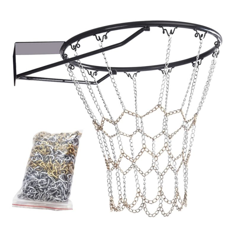 Outdoor Basketball Classic Sport Steel Chain Basketball Net Galvanized Steel Chain Durable Basketball Target Net_voghion.com