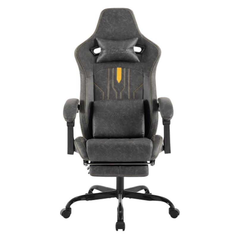 Gaming Stuhl Computerstuhl Ergonomischer Gaming Chair Mit Fußstütze Bürostuhl Ergonomischer Computerstuhl Mit Lendenwirbelstütze Grey_voghion.com