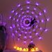 Spider Web LED String Lights - Halloween Decor With Remote Control, USB/Battery Powered, Orange/Purple/Warm White, 70 LED Lights_voghion.com