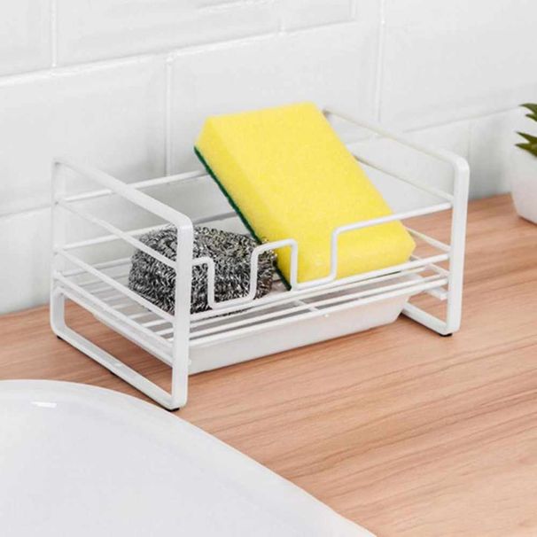 New Kitchen Sponge Storage Rack Sink Shelf Durable Faucet Drainer Shelf Basket Holder Drain Box Bathroom Organizer Accessories_voghion.com