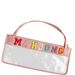 Nylon Embroidered Letter Mahjong Bag Waterproof PVC Large Capacity Toiletry Storage_voghion.com
