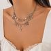 Sweet And Cool Five Pointed Star Pendant Collarbone Chain, Personalized And Simple, Double-layer Spliced Alloy Necklace_voghion.com