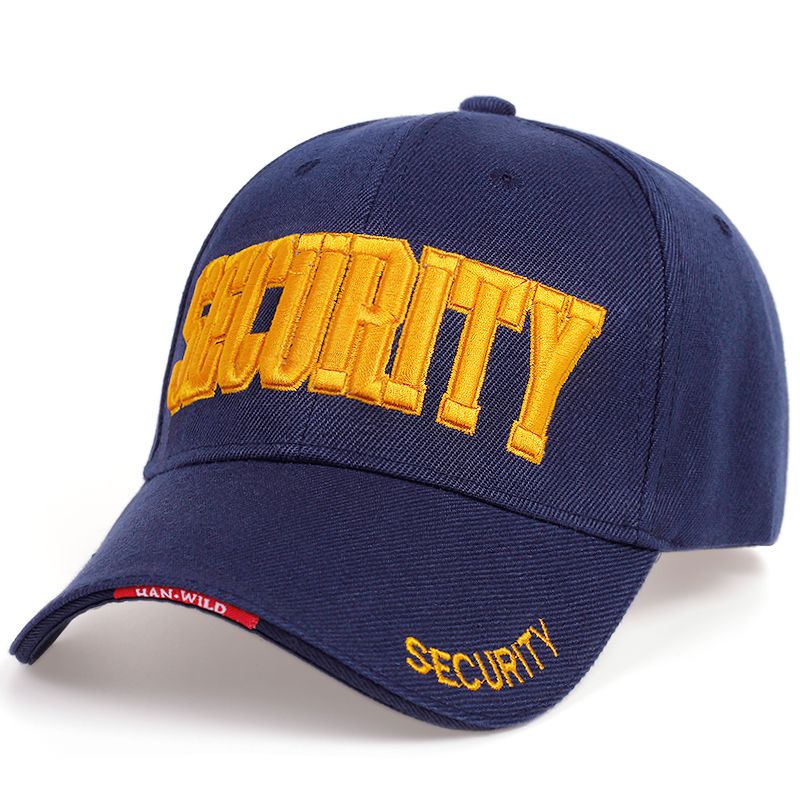 Unisex Security Letter Embroidery Baseball Caps Spring and Autumn Outdoor Adjustable Casual Hats Sunscreen Hat_voghion.com
