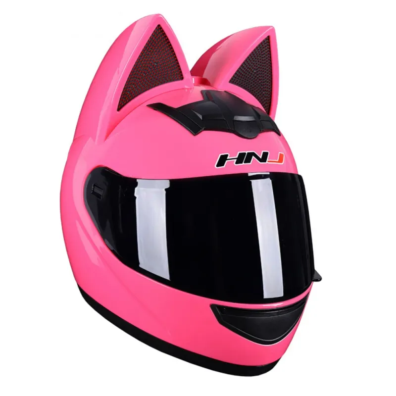 Motorcycle Helmets Moto Cat Ears Helmet Personality DOT Approved Full Face Breathable Casco Moto Helmet For Men Women_voghion.com