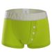 Lage katoenen boxershorts voor heren met U-vormig ontwerp, ademend en comfortabel ondergoed, effen kleur met knoopdetail (lichtgrijs, appelgroen)_voghion.com