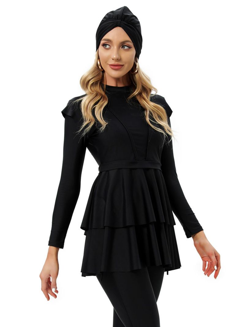 Abbigliamento da donna Costume da bagno musulmano Costume da bagno conservatore da donna Reggiseno imbottito_voghion.com