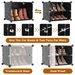 10 Tier 3 Row Shoe Rack Organizer Stackable Free Standing Shoe Storage Shelf Plastic Shoe Cabinet Tower with Transparent Doors for Heels Boots Slipper_voghion.com