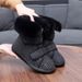 Ziwa Ge, nuove scarpe invernali calde e comode in cotone con colletto tosato, larghe e spesse, con velcro per donna_voghion.com