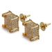 Women's Jewelry Square CZ Stud Earrings Hip Hop Style 925 Silver Plated Earrings For Men And Women_voghion.com