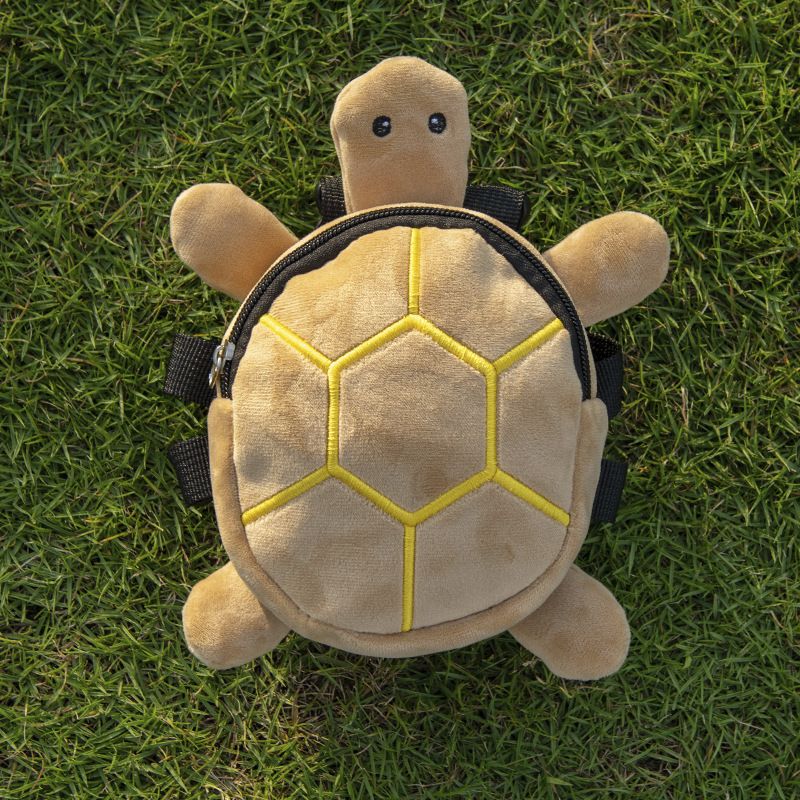 Robuster Selbsttragerucksack für Haustiere, Schildkrötenform, Tasche, verstellbarer Gürtel, Welpenrucksack mit Cartoon-Muster, tragbares Geschirr, Snacktasche für den Außenbereich_voghion.com
