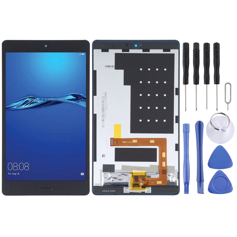 Original LCD Screen For Huawei MediaPad M3 Lite 8.0 CPN-W09 Digitizer Full Assembly With Fingerprint(Black)_voghion.com