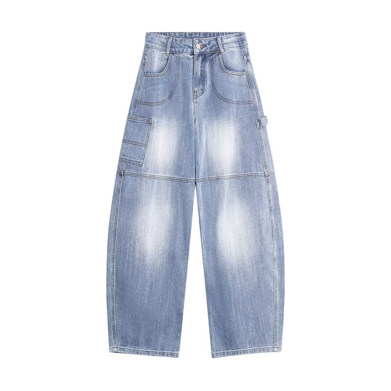 Abbigliamento da uomo, jeans stampati di alta moda americana, pantaloni lunghi dritti casual, nuovi pantaloni da uomo e da donna, lavati e con gamba larga_voghion.com