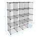 16-Cube Organizer Cube Storage Shelves Wire Cube Storage Origami Shelves Metal Grid Multifunction Shelving Unit Modular Cubbies Organizer Bookcase RT_voghion.com