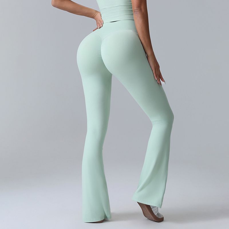 Yoga Sommer Dünne Damen Schöne Gesäß Micro Fitness Schnell Trocknend Sport Stretch Abnehmen Slim Fit Schlaghose_voghion.com