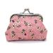 Spot piccola rosa portamonete da donna in PU tessuto stampato piccola borsa portamonete per studenti piccolo lotto regalo_voghion.com