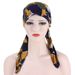 new curved flower cloth two-tail flower headscarf simple headscarf cap chemotherapy cap_voghion.com
