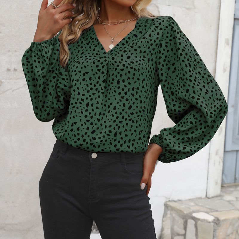 Cross-Border 2025 Autumn Winter New Foreign Trade European And American Commuter Style Long Sleeve V-Neck Design_voghion.com