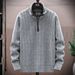2023 new pullover sweatshirt knitted cardigan outer wear plus velvet thickened stand collar sweater jacket for young and middle-aged men_voghion.com