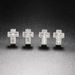Full Dia Hip-hop Men's Zircon Micro Inlaid Cross Thread Earrings Popular Jewelry_voghion.com