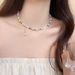 Collana di perle con lettera a margherita colorata per donna 2023, collana primaverile ed estiva, collana con clavicola dolce della foresta, nuovo stile_voghion.com