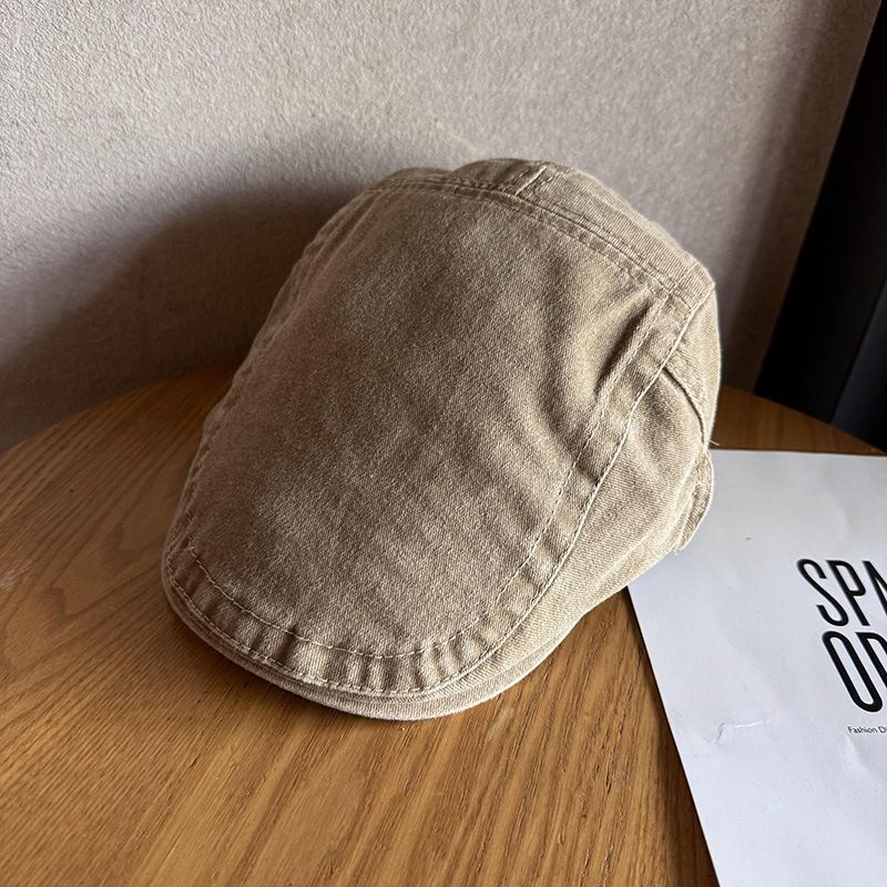 Women's Hats Water Style Old Fashioned Duckbill Cap For Men, Retro Superman Forward Cap, Solid Color, Versatile Newsboy Cap, Beret For Girls_voghion.com