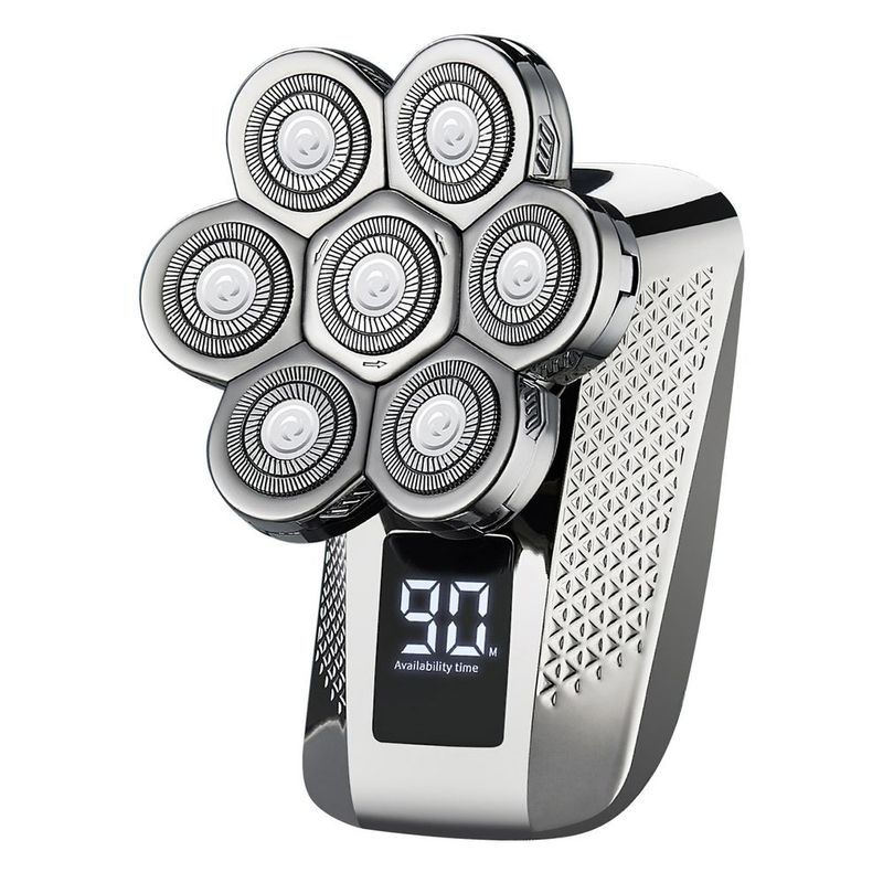 Head Shavers For Bald Men 5 In 1 7D Electric Rotary Razor Rechargeable Cordless Head Beard Trimmer Shaver Kit IPX6 Waterproof Dry Wet Grooming Kit W_voghion.com
