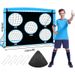 5x4ft 2-In-1 Portable Soccer Goal - Detachable Training Net With 420D Oxford Fabric_voghion.com