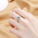 Cross Mirror Fashionable Temperament Colorful Zircon Princess Rectangular Diamond Ring Women's High-end Jewelry_voghion.com