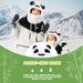 Qunature Winter Sturmhaube Make für Kinder&Eltern Panda Mützen Halstuch 1PCS_voghion.com