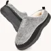 Sapatos masculinos de costura em casa, contraste de cor, quentes, confortáveis, de espuma de memória, para ambientes internos, slider de lazer de inverno 241015_voghion.com