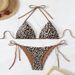 Maillot de bain deux pièces sexy à lacets et imprimé léopard pour femme_voghion.com