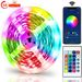 Bande lumineuse LED RVB de 1 à 20 m, changement de couleur, pour meuble TV, USB, Bluetooth, Royaume-Uni_voghion.com