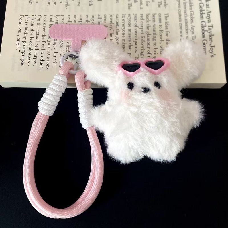 Girly Heart Small Plush Pendant Doll Dog Phone Strap Cartoon Bag Charm Gift Keychain_voghion.com