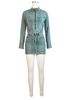 Women's Clothing Stretch Denim Digital Patch Embroidered Dress Two Piece Suit_voghion.com
