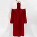 Elegant-Style Women's Wool Coat With Fox Fur Collar, Belted Double-Faced Long Tweed Coat_voghion.com
