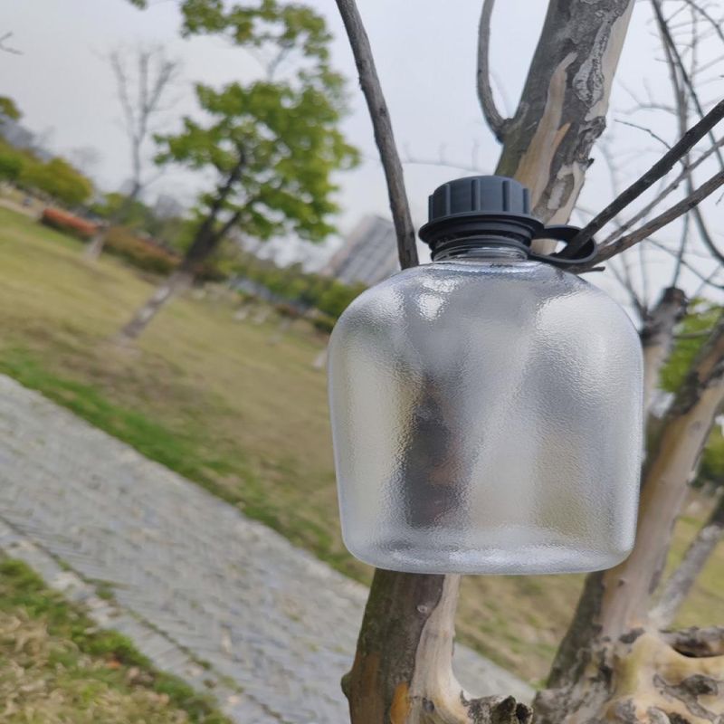 Garrafa Tritan Transparente para Caminhadas ao Ar Livre Ventilador Militar de Plástico Americano Treinamento Camping Esportes Copo de Água Portátil 25 Novo_voghion.com