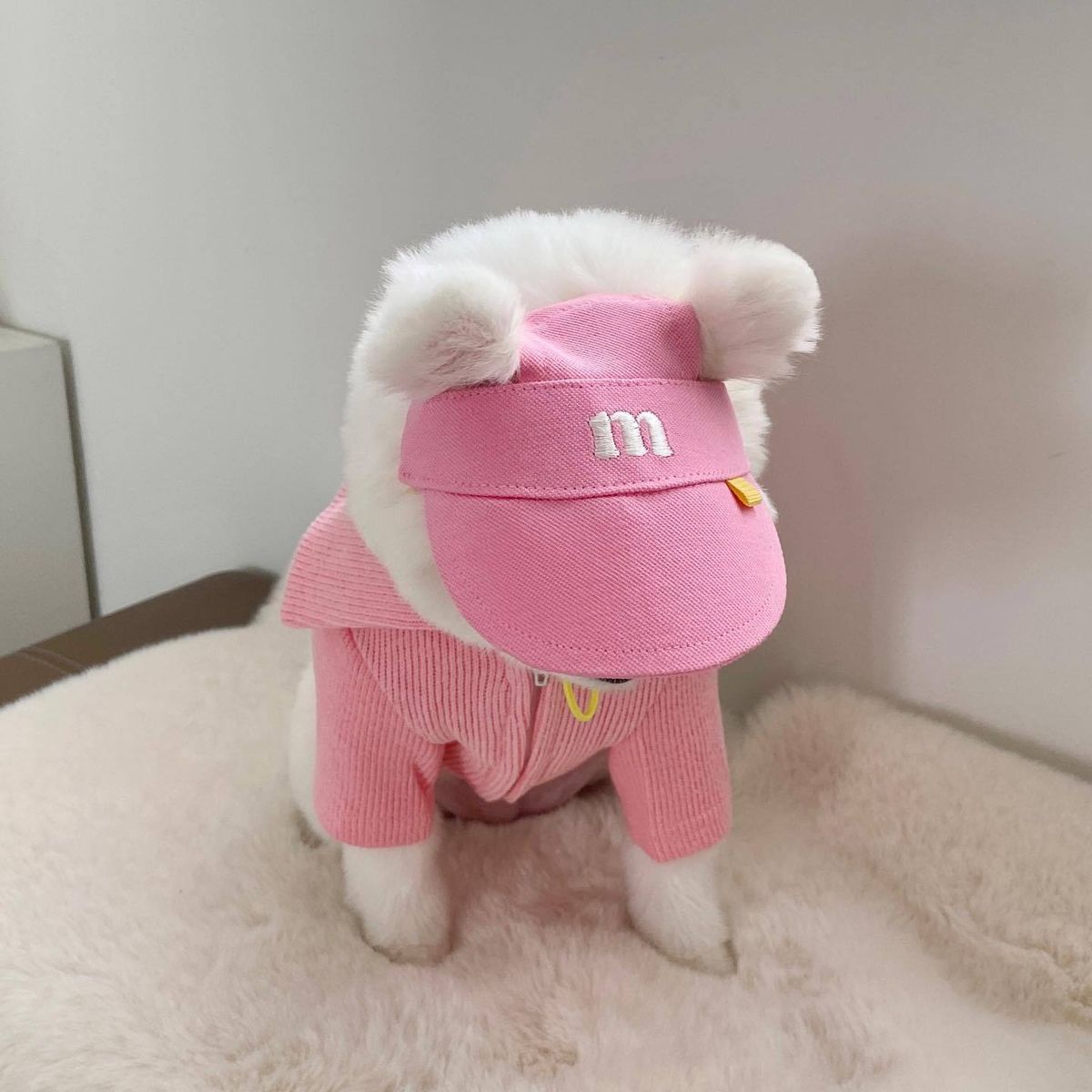 INS Korea M-shaped Sun Duckbill Cap Cat Dog Adjustable Hat Pet Apparel_voghion.com