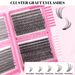 Kit d'extensions de cils DIY 640 grappes - Faux cils volumineux et naturels en D, fibres réutilisables et légères, 5 à 8 styles de port_voghion.com
