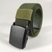 Men's And Women's Woven Non-Elastic Canvas Trendy No Hole Multi-Color Student Military Training Belt 3.8cm Automatic_voghion.com
