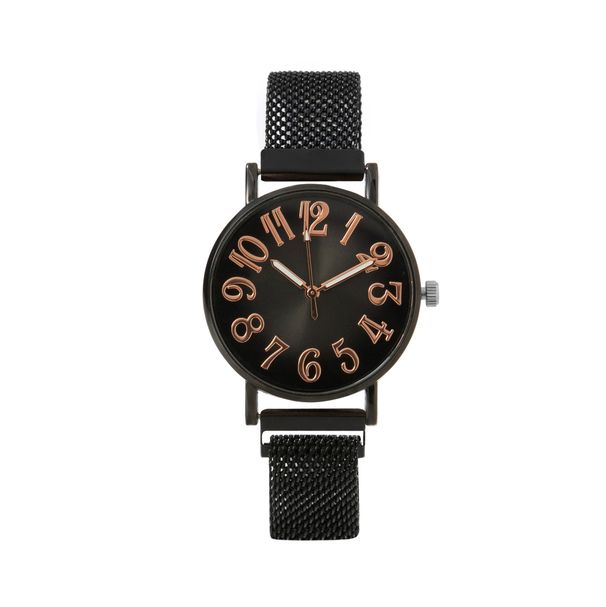 Orologio al quarzo semplice con cinturino in maglia, digitale, da scolaretta, con ventosa, per il tempo libero, per andare al lavoro, ogni giorno, per la festa della mamma, compleanno, anniversario, regalo di San Valentino_voghion.com