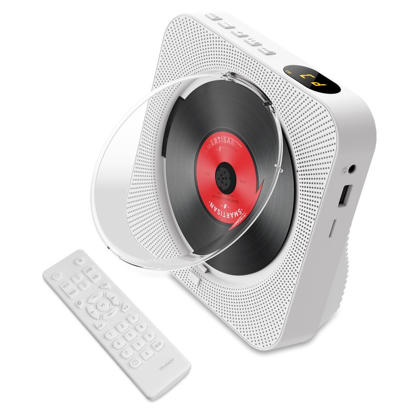 Retro Bluetooth Vinyl Speaker – Portable Wireless Music Player With CD Mode & Learning Function_voghion.com