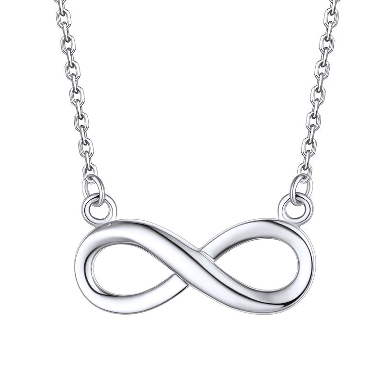 Laatikui Goldene Unendlichkeitskette, Sterling-Silber-Anhänger, Halskette für Frauen und Mädchen, Ewigkeit, Liebe, Unendlichkeit_voghion.com