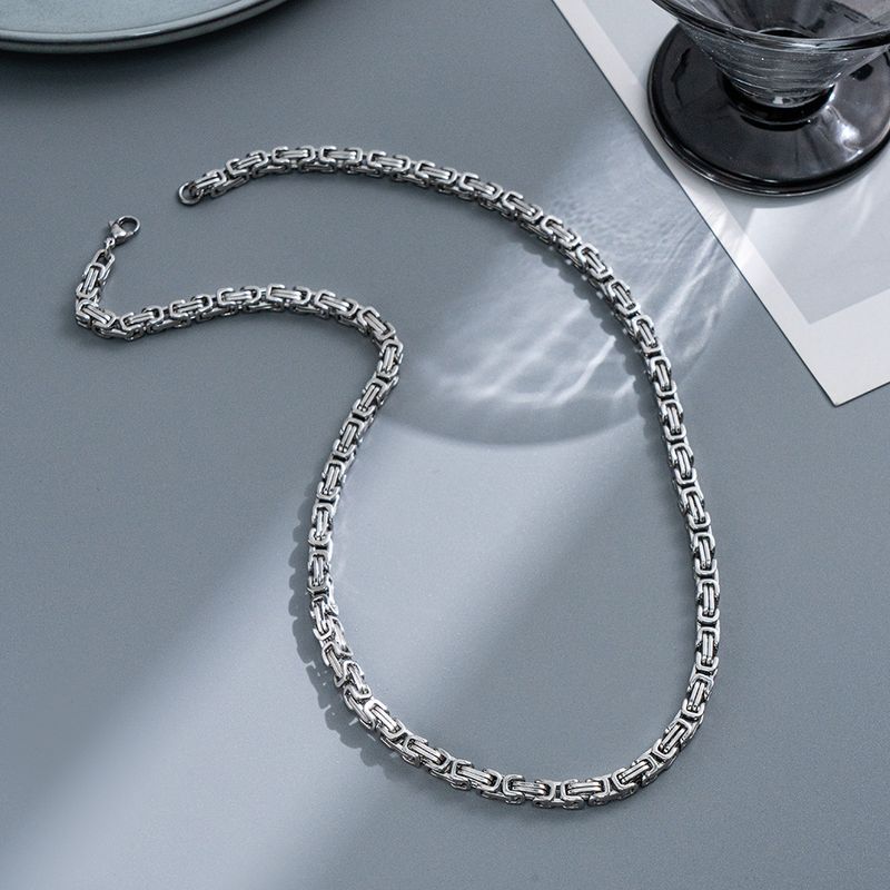 Cuban Titanium Steel Non-Fading Emperor Necklace Accessory For Men Street Hip-Hop High-End Chain Jewelry_voghion.com