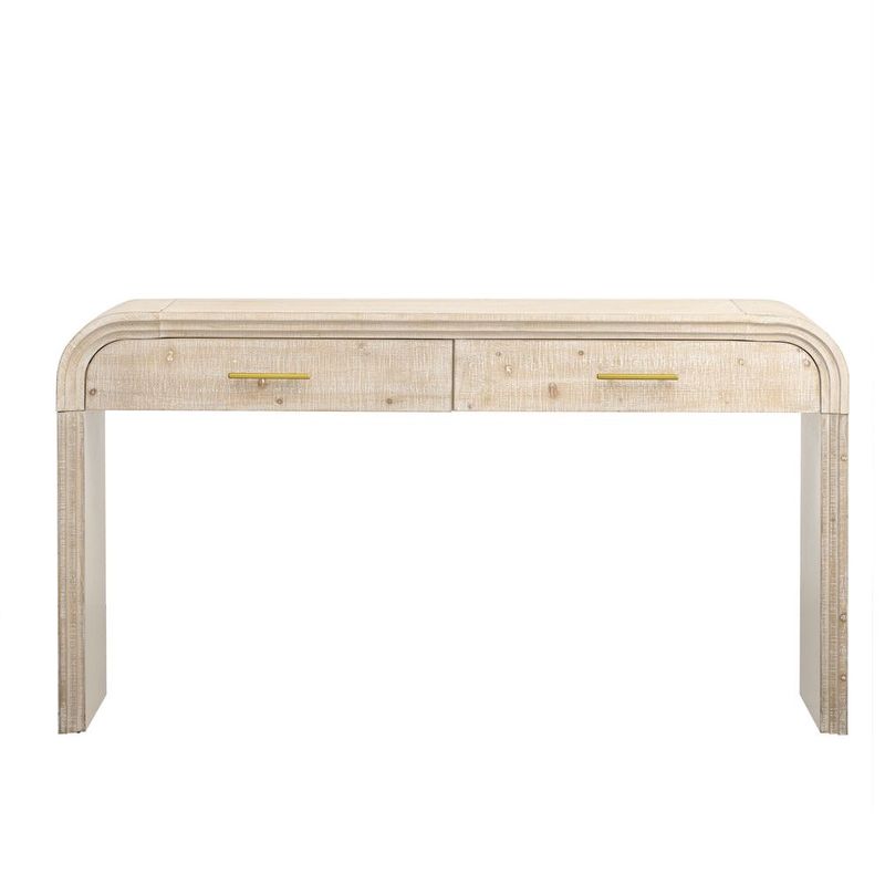 TREXM Unique Retro Silhouette Sectional Three-Piece Set Containing Sideboard, Console Table And Coffee Table, Suitable For Dining Room, Living Room_voghion.com