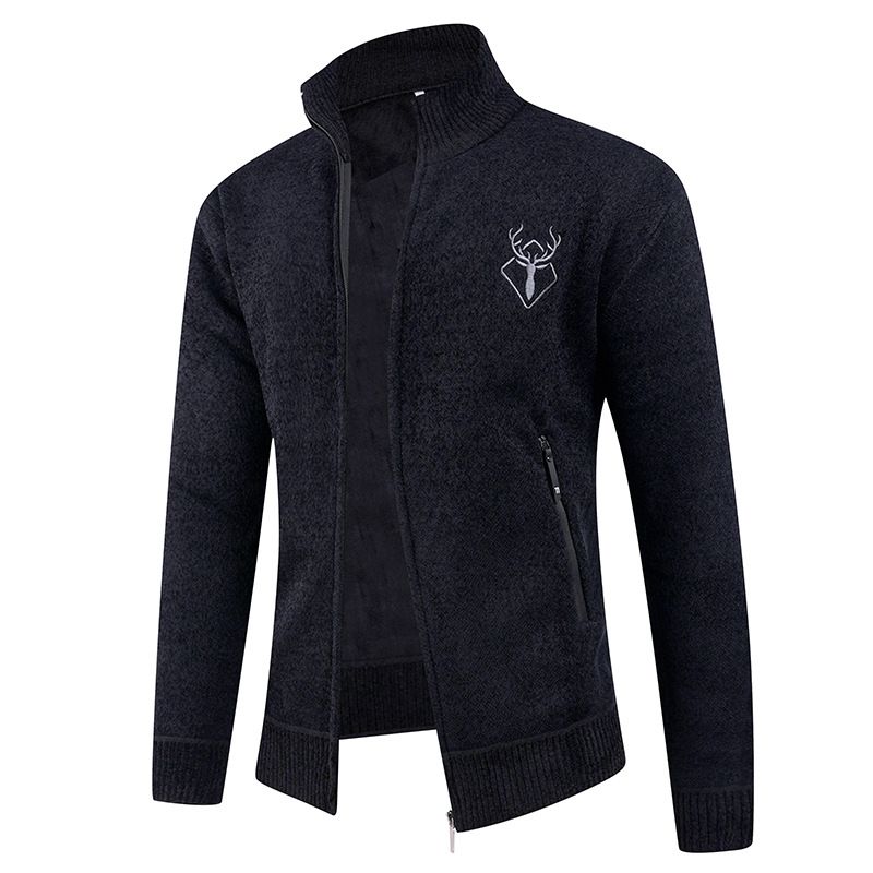 Herren-Winter-Fleecejacke mit Sherpa-Futter und Kapuze – warmer, dicker Baumwollmantel für lässiges Outfit (Grau, Schwarz, Khaki, Dunkelgrün) – Größen M-3XL_voghion.com