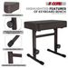 5 CORE Keyboard Bench Piano Stool T Style Brown Thick Padded Cushion Seat | Height Adjustable 17 To 22 Inch | Keyboard Chair (PU Leather) KBB H-ADJ BR_voghion.com