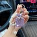 Koreanische Version Neue Intarsien Diamant Bogen Keychain Perle Farbverlauf Parfüm Flasche Tasche Mode Anhänger_voghion.com