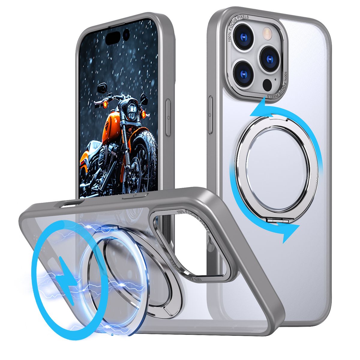 Wing Series 3 Magnetic Car Mount Case For IPhone 16 Pro Max - 360° Rotatable Shockproof Design_voghion.com